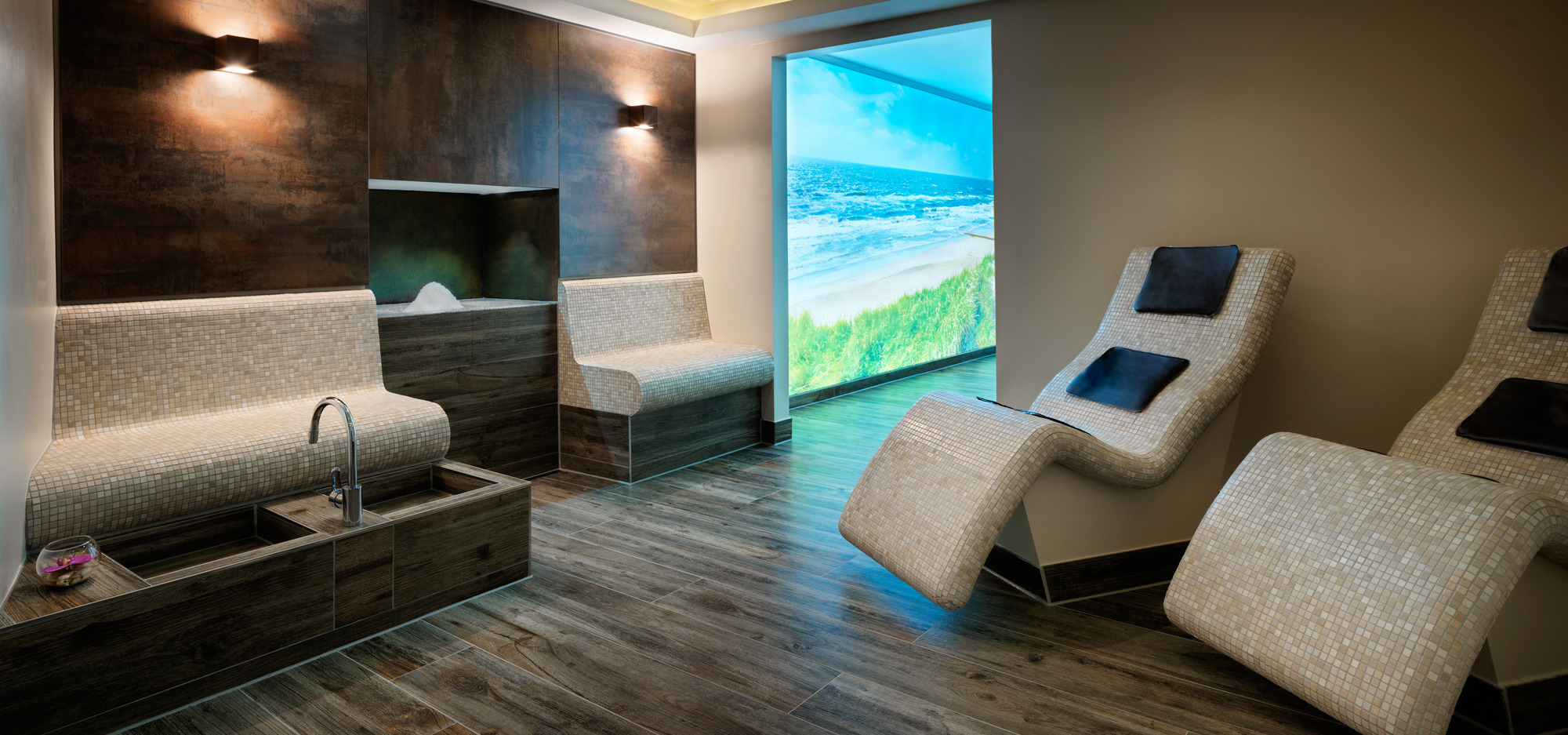 Eisbrunnen und Wärmeliegen